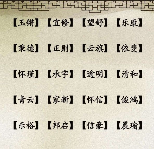 给男孩起名字